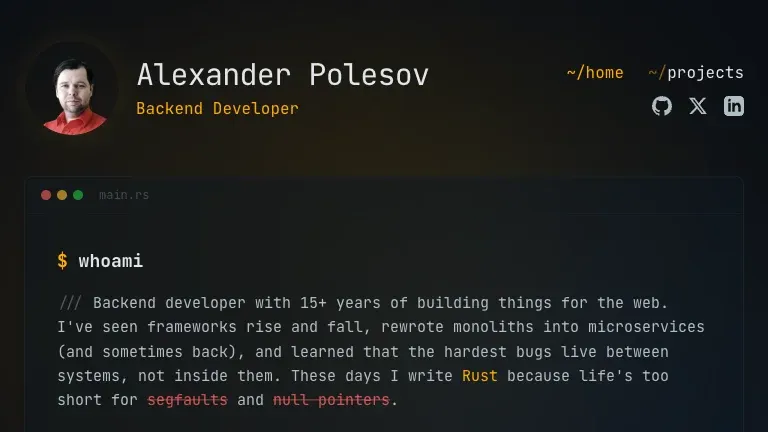 polesov.com screenshot